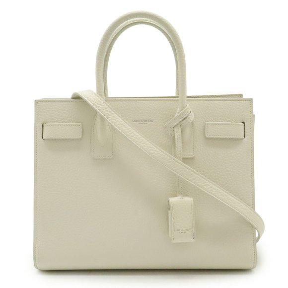 Saint Laurent Sac de jour White Leather handbag - Picture 1 of 10